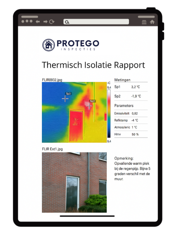 ipad mockup thermisch rapport ipad
